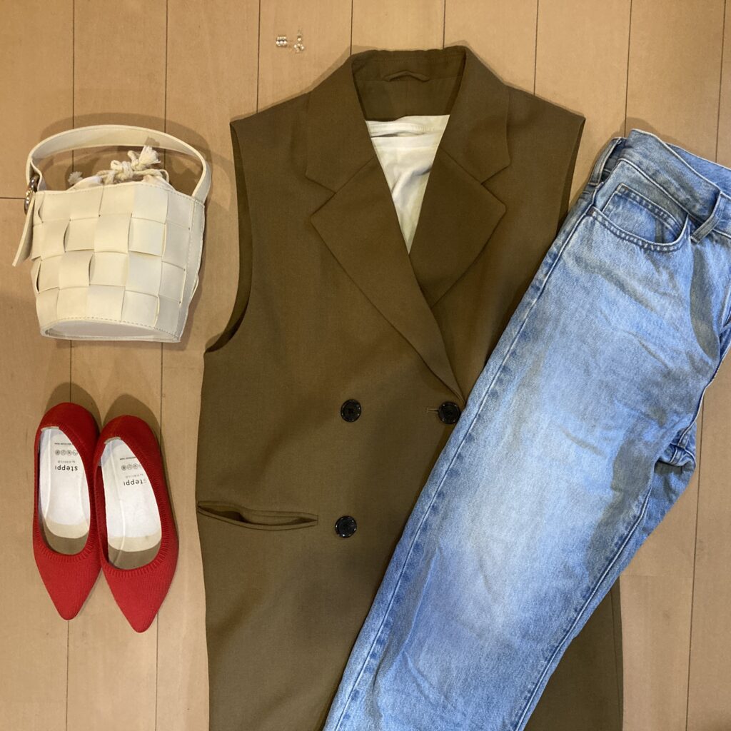 steppi　ロングジレ　ジーンズ