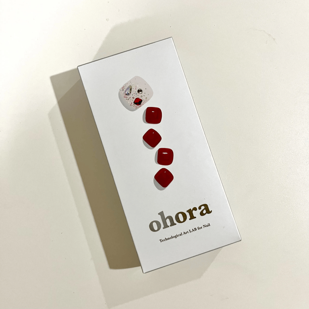 ohora「セミキュアジェルネイルシール（ペディキュア）」パッケージ