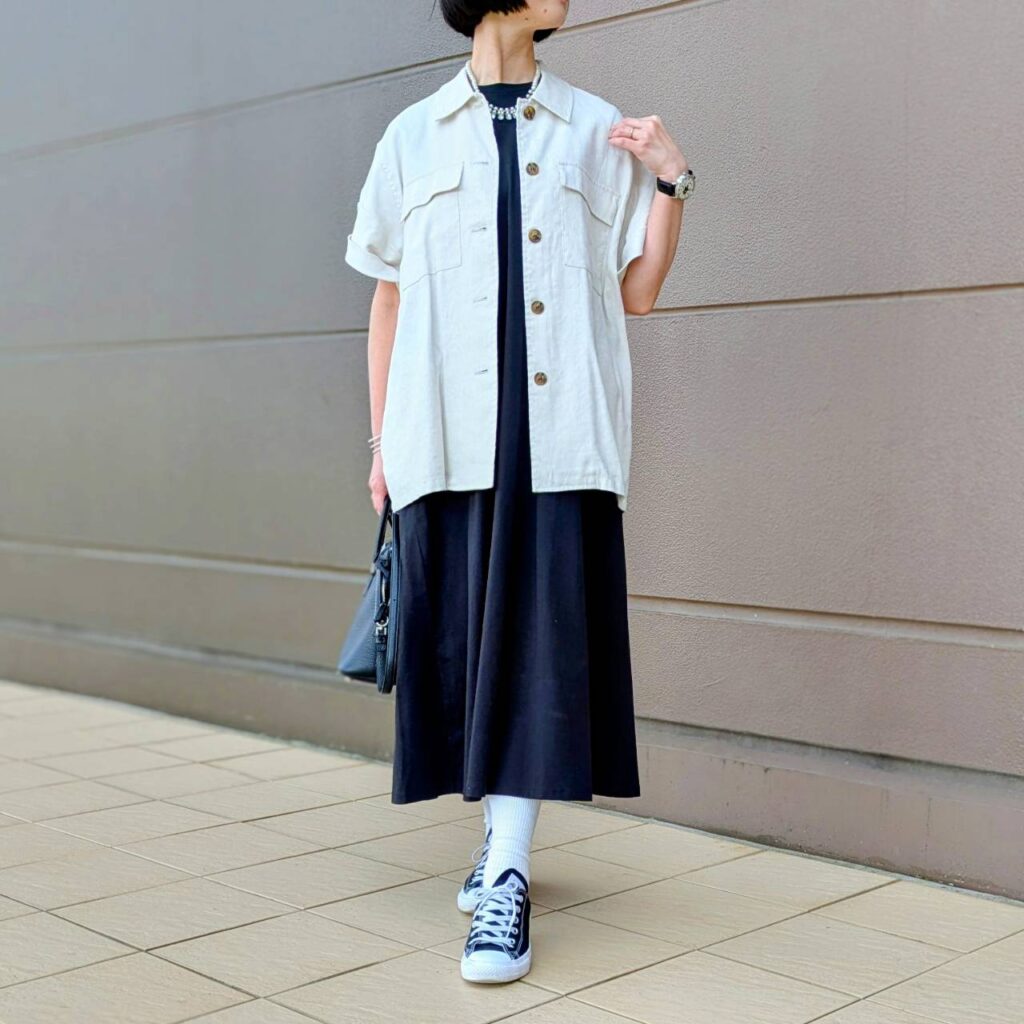 シャツコーデ 30代女子コーデ 40代女子ファッション