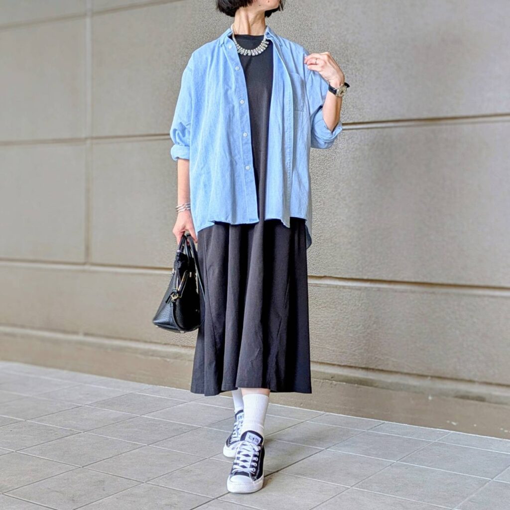 シャツコーデ 30代女子コーデ 40代女子ファッション