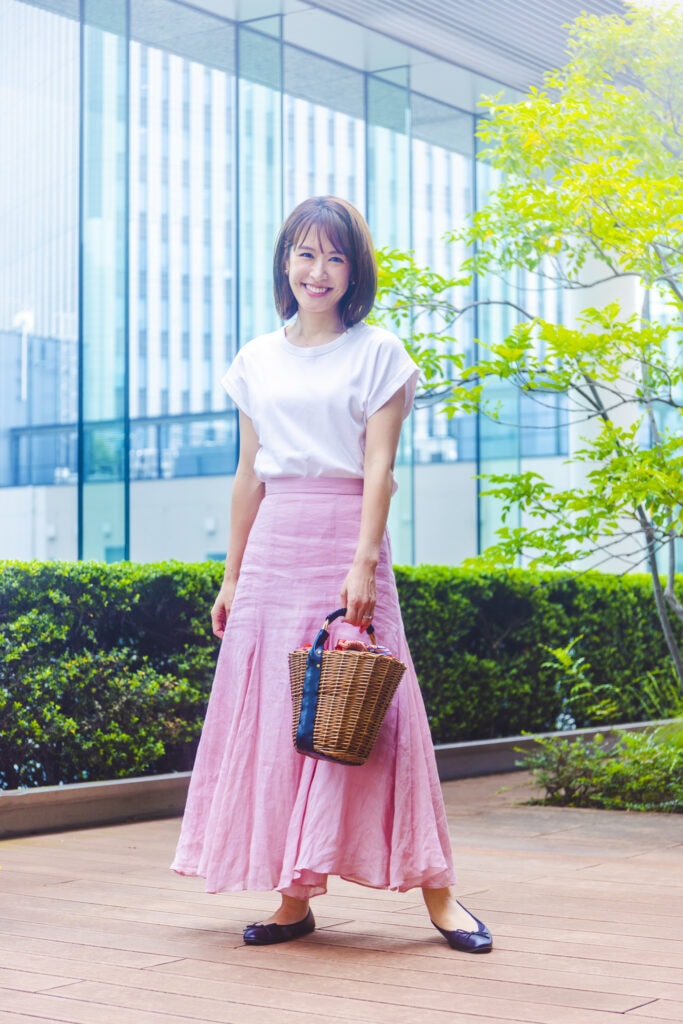 市川美緒さん全身コーデ。