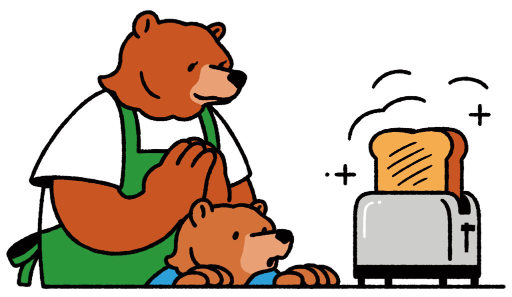 食パンをおいしく焼けるか家族で実験をしてみる