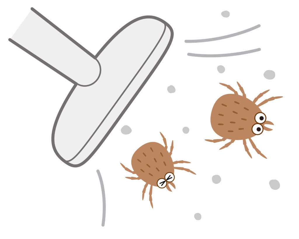 ダニ　湿気　湿度　寝室　寝具