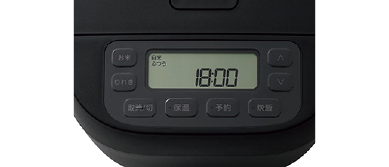 メニューは白米、無洗米など7種、食感炊き分けは4種