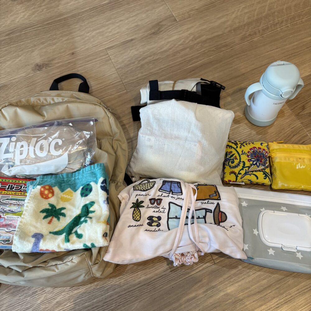 emmi eco 撥水ギャザーボディーバックパック バックパック