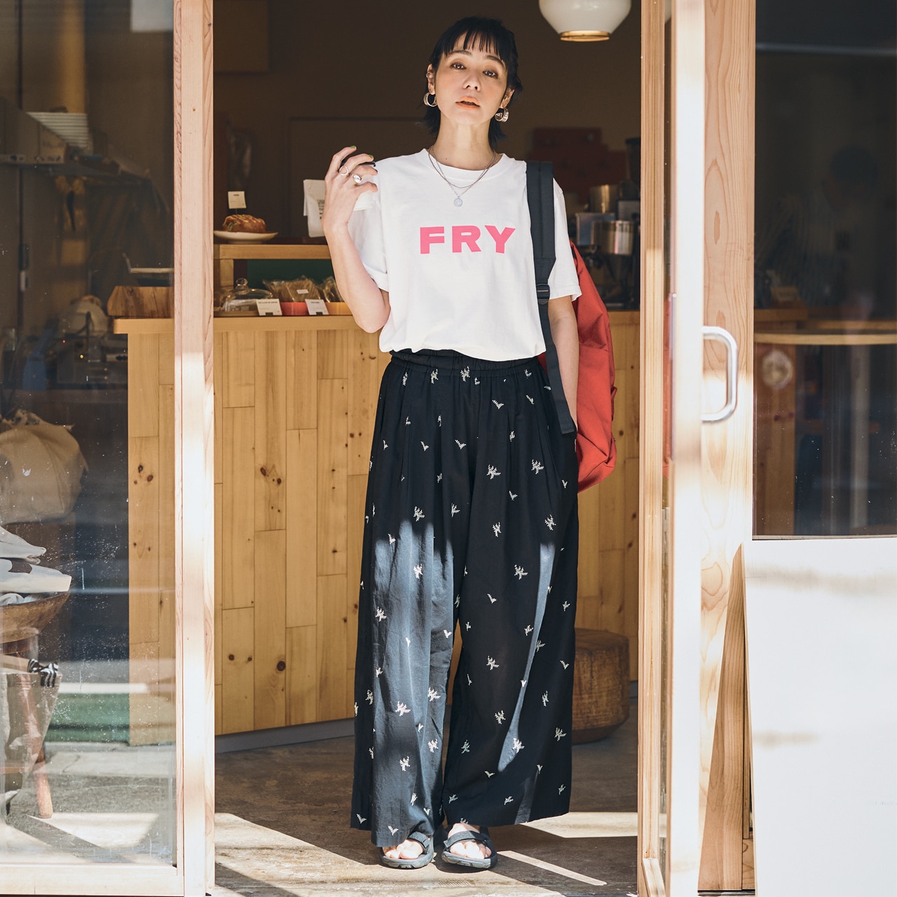 明日なに着る0701　モデル／竹下玲奈