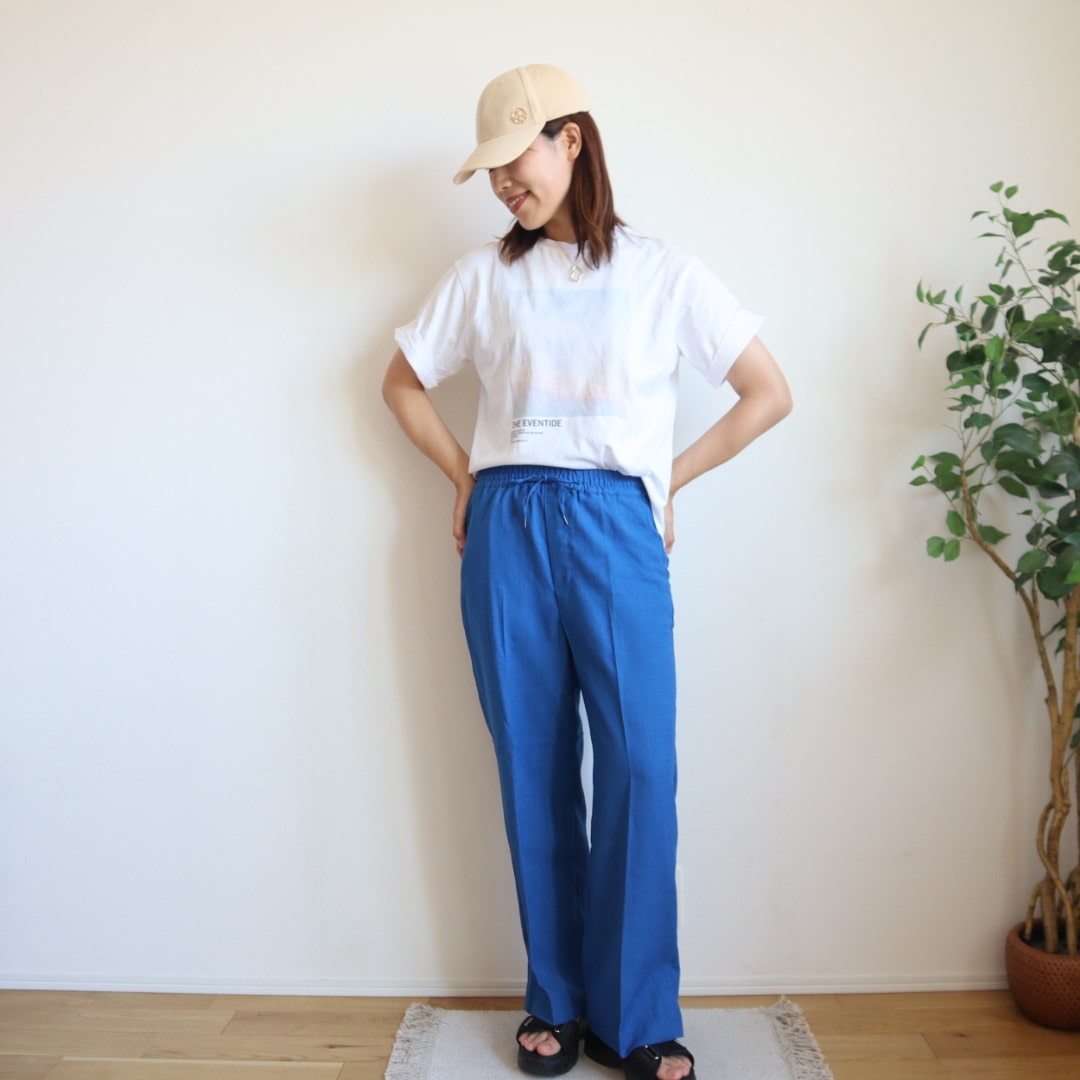 青パンツ
夏コーデ