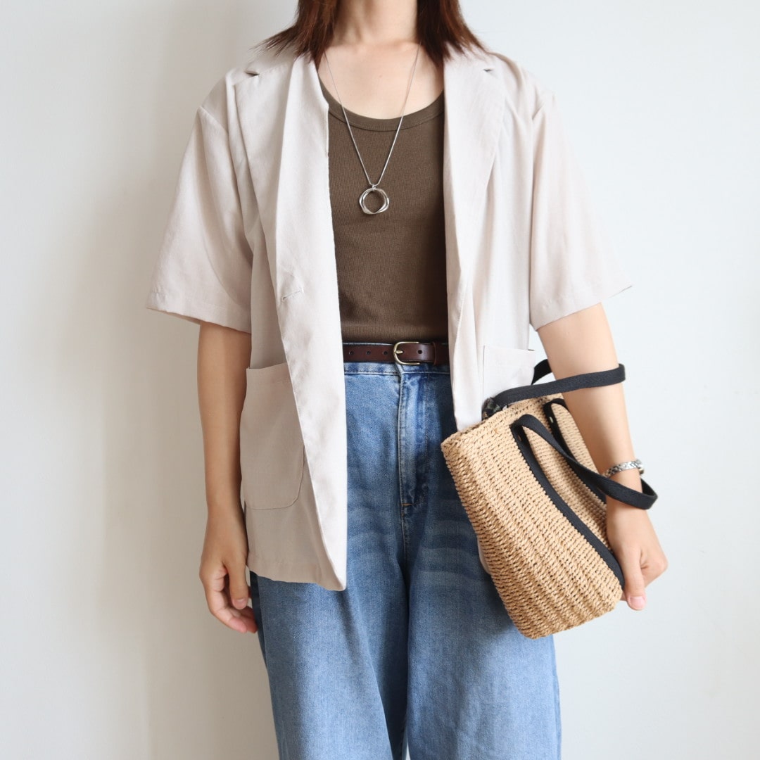 夏コーデ
半袖ジャケット