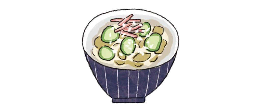 活血メニュー　サバのみょうが冷や汁