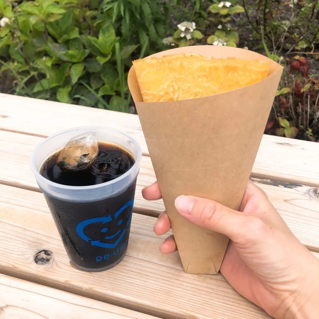 ユーハイムのクレープとコーヒー