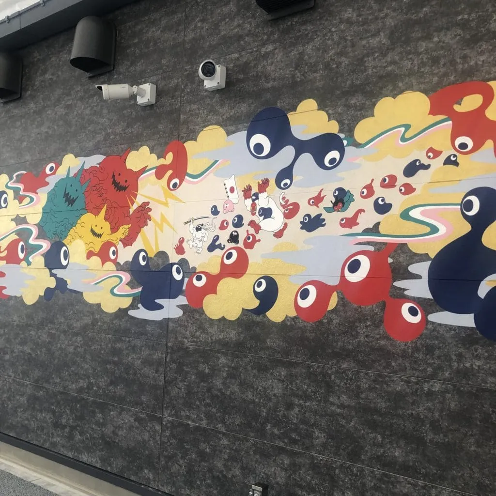 万博会場　ミャクミャクのイラスト