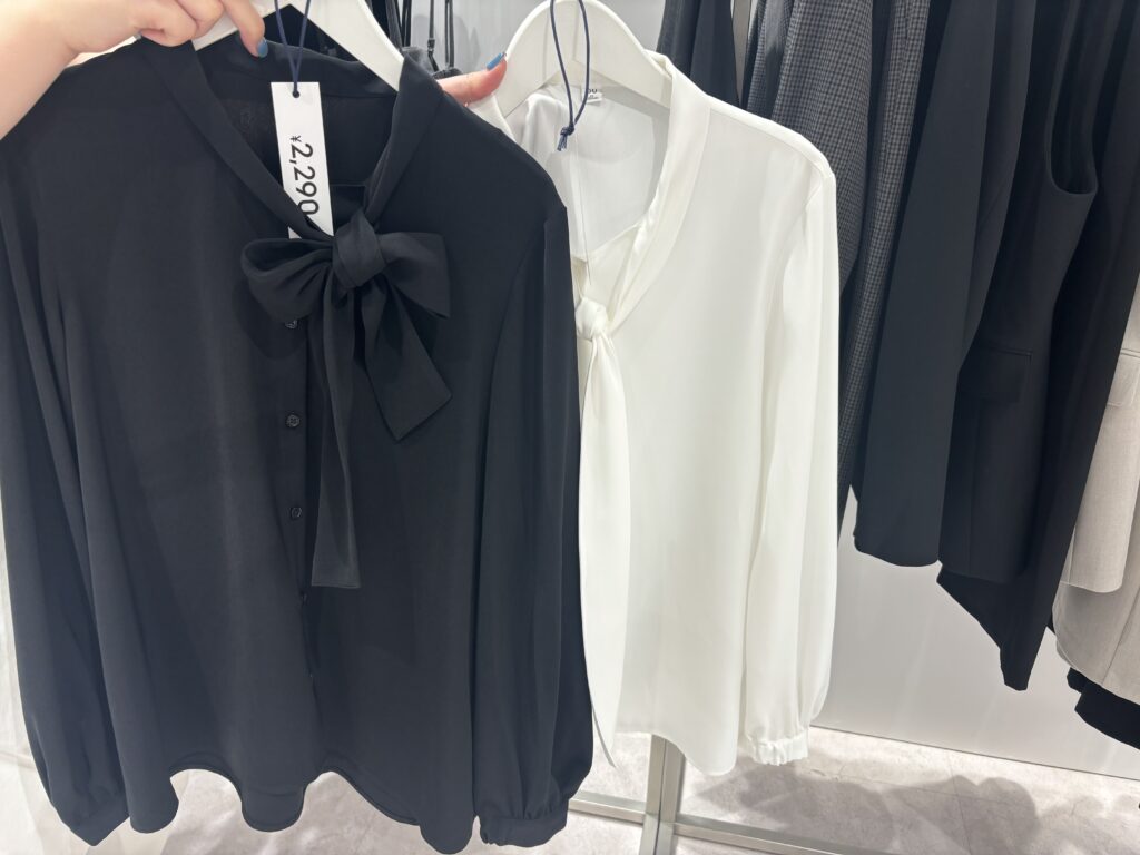 GU ボウタイブラウス