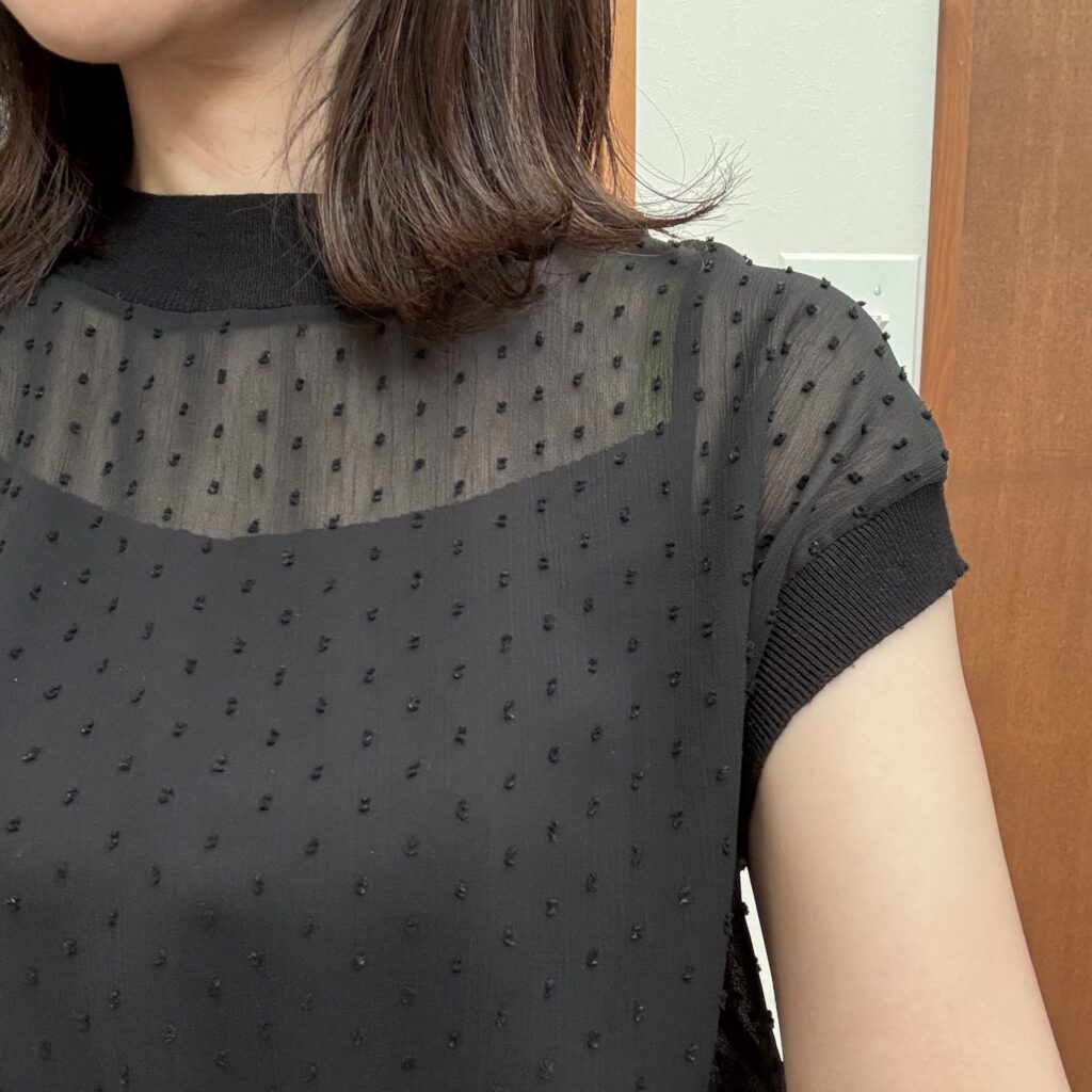 LEE100人隊の黒のシアートップス