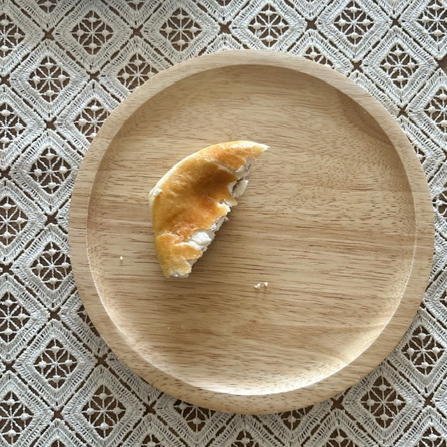 千秋庵の生ノースマンの食べかけ写真