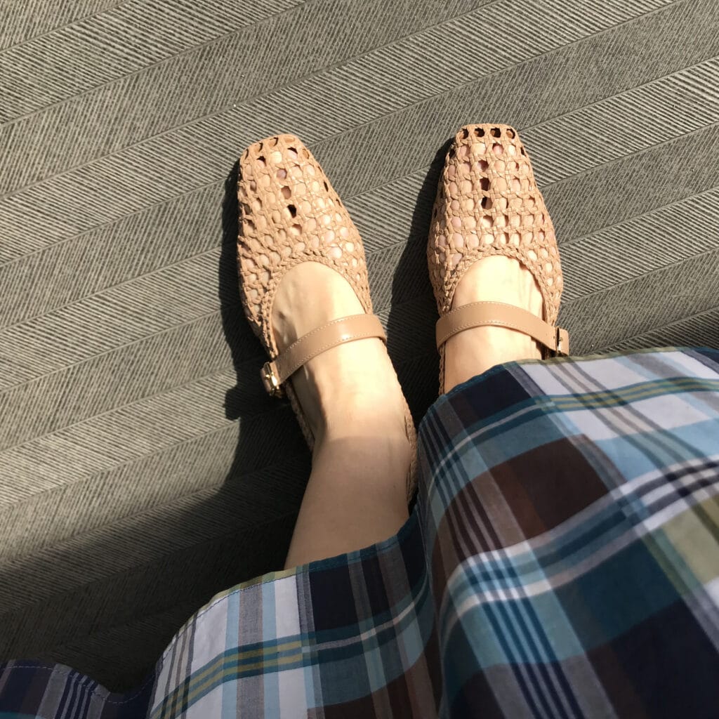 銀座かねまつのメッシュ素材の靴