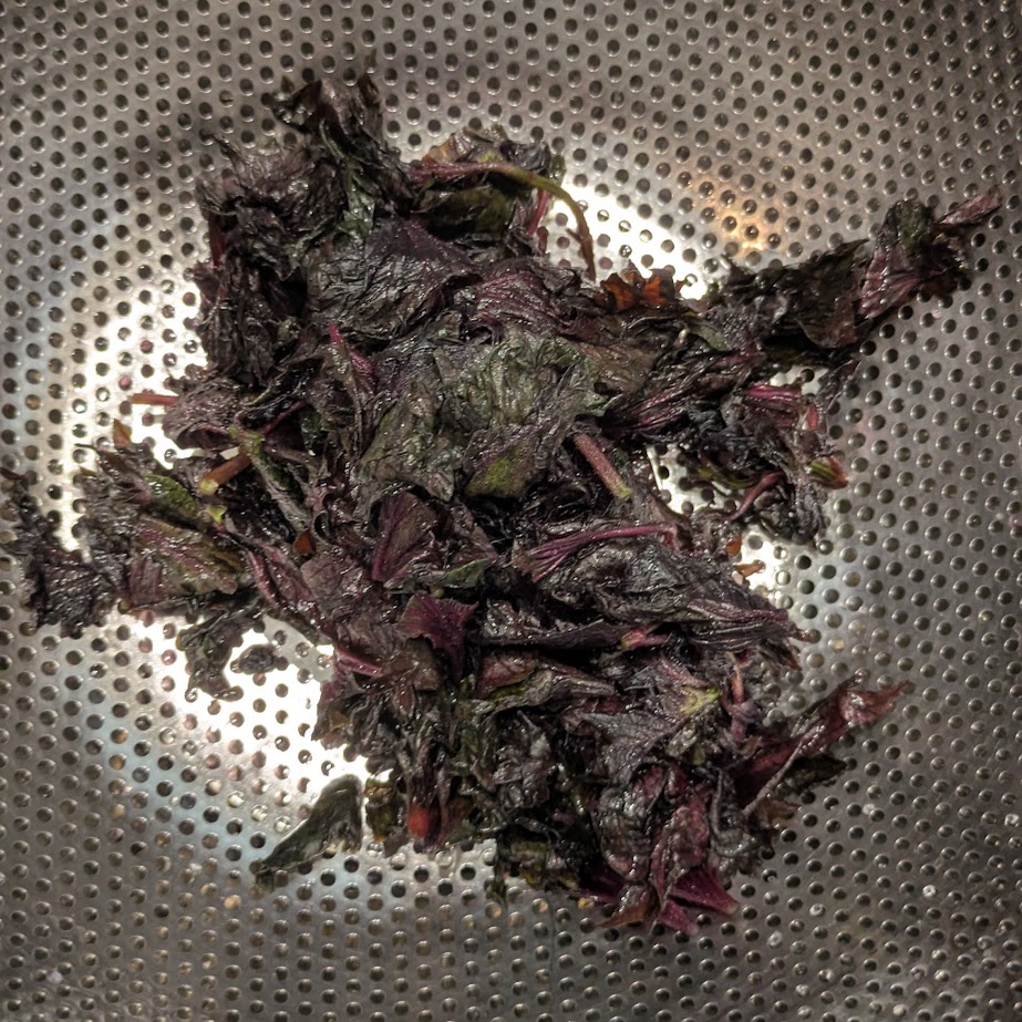 赤しそ　凝縮　梅仕事