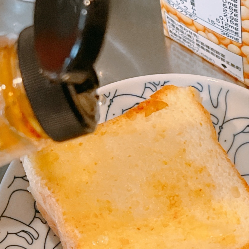 フレンチトースト　アガベシロップ　朝食