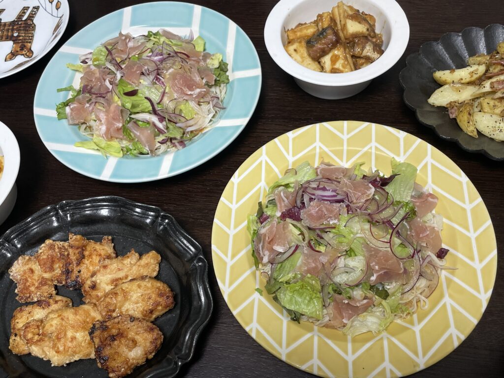 今井亮さんの「エンタ麺」レシピ「どっさりサラダそうめん」を40代主婦が作ってみた写真【その2】
