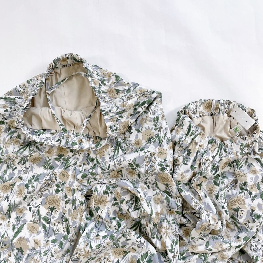 アーバンリサーチドアーズ　花柄パンツ　リンクコーデ