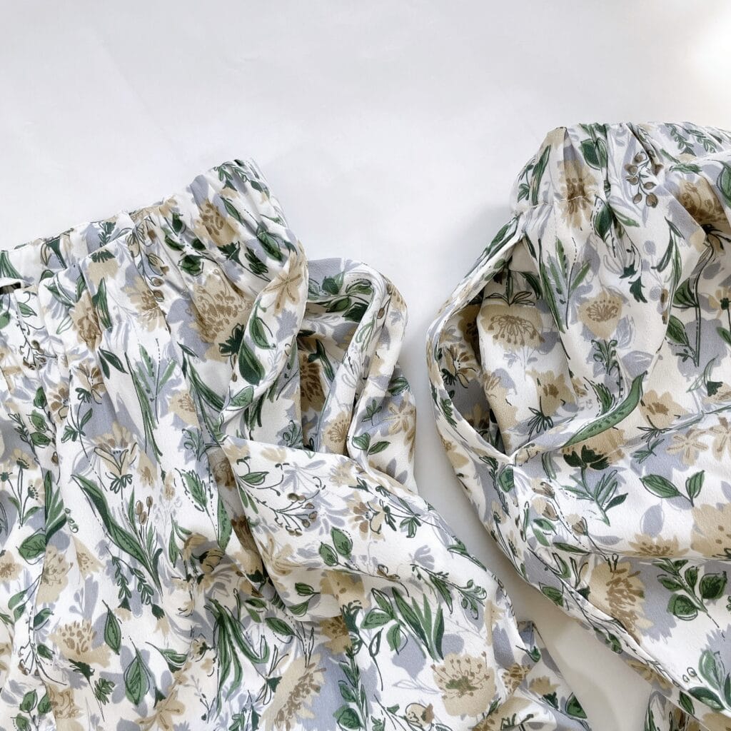 アーバンリサーチドアーズ　花柄パンツ　リンクコーデ