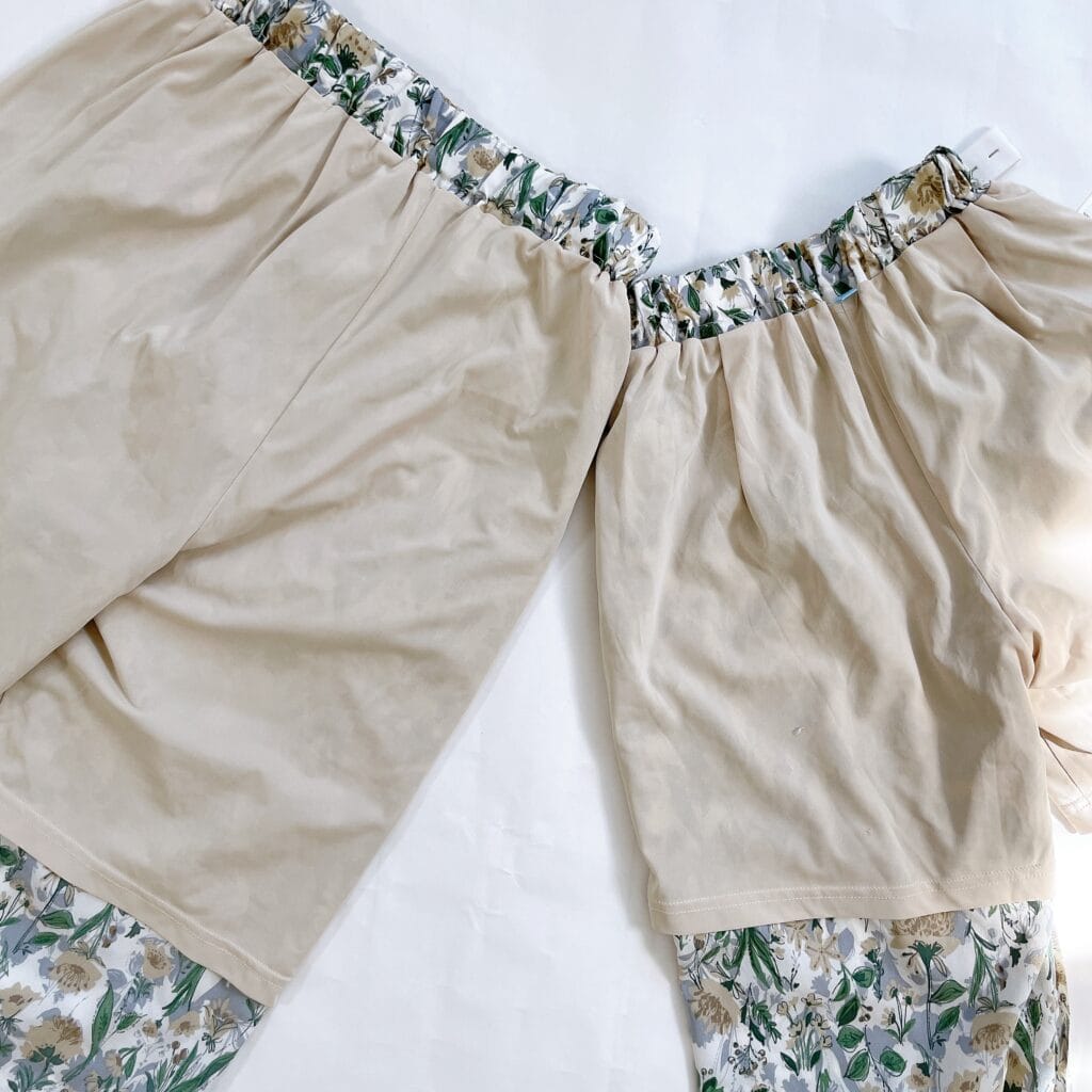 アーバンリサーチドアーズ　花柄パンツ　リンクコーデ