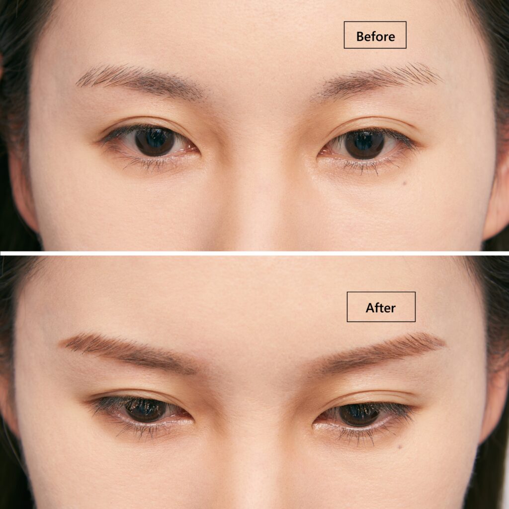 魔法のアイブロウパウダーのビフォーアフター