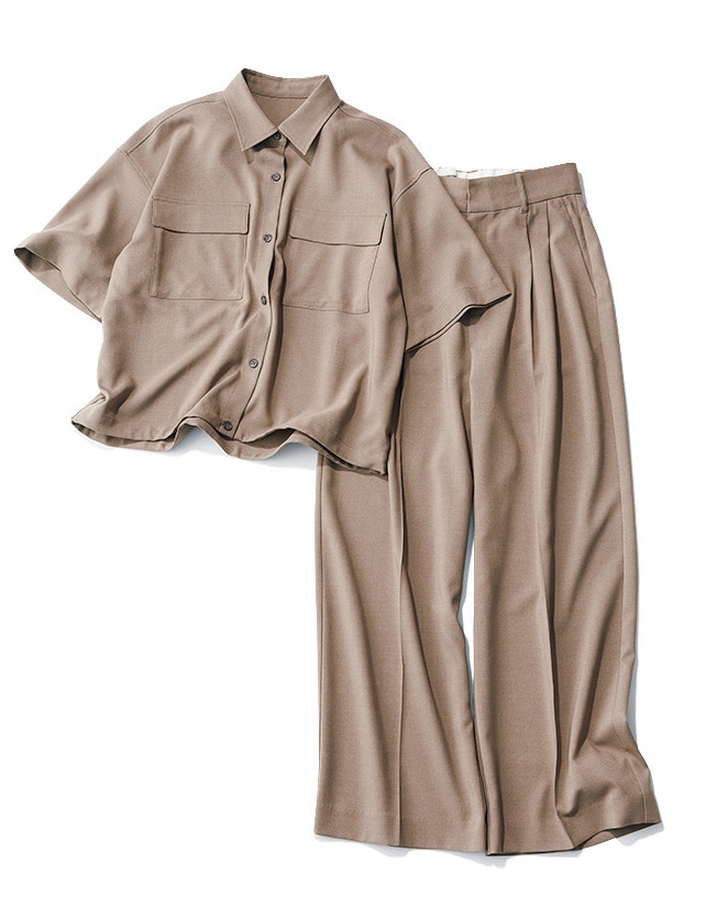 シャツ￥4990・パンツ￥5490／アダストリア（グローバルワーク）　