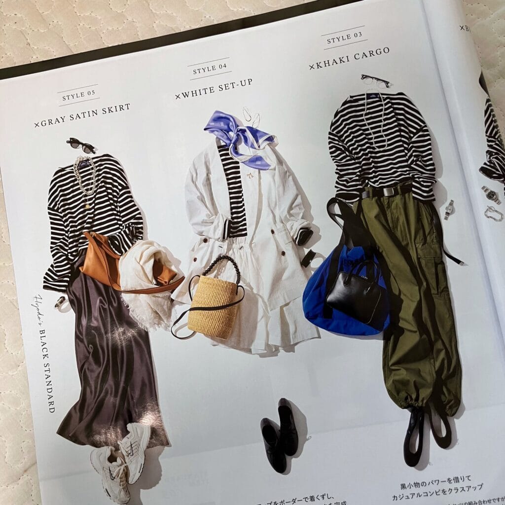 LEE8・9月合併号　黒ボーダー　スタイリング