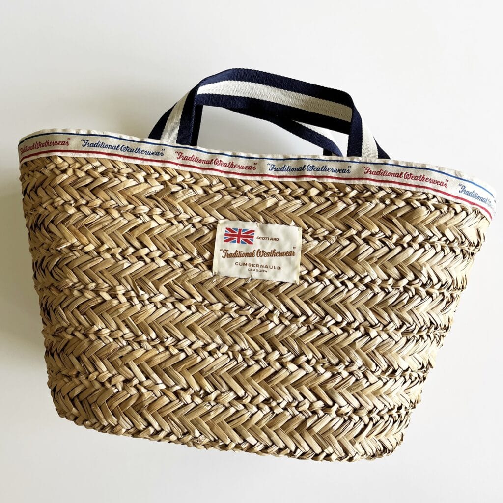 カゴバッグ　トラディショナルウェザーウェア　夏コーデ