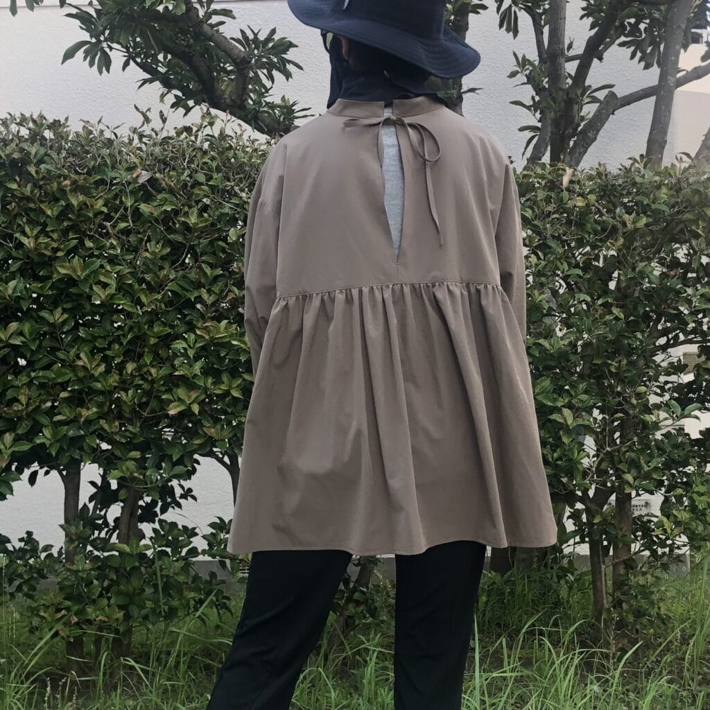 and me ラッシュガード　ペプラム　AMELY　ジャブジャブ池　じゃぶじゃぶ　水際　ファッション　ママコーデ　アラフォーコーデ