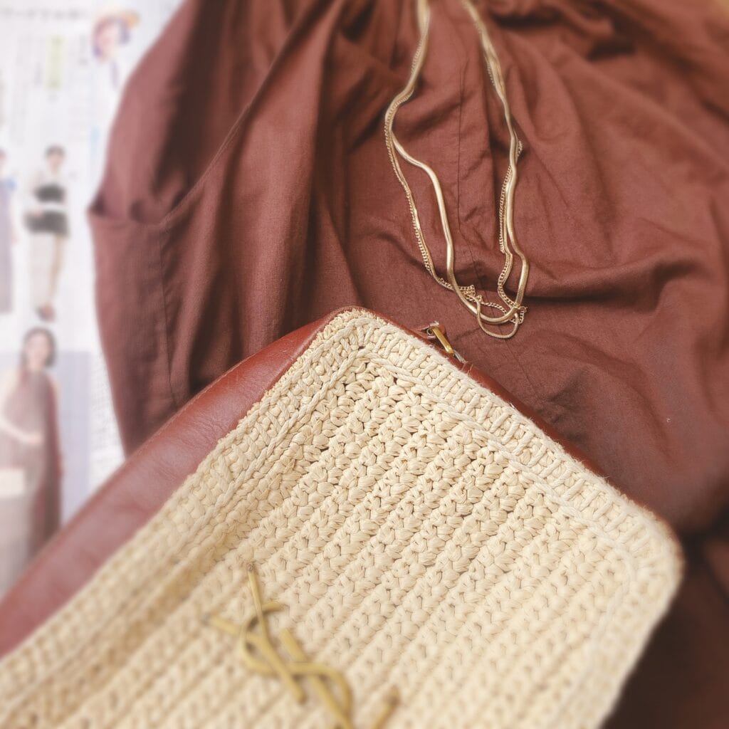 LEE8・9月号『LEEキャラクター・100人隊「リアルトレンド」出張SNAP』P.53に掲載のLEE100人隊ブラウンコーデ