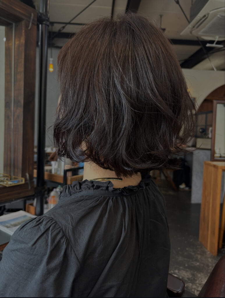 40代のニュアンスパーマ　サイド