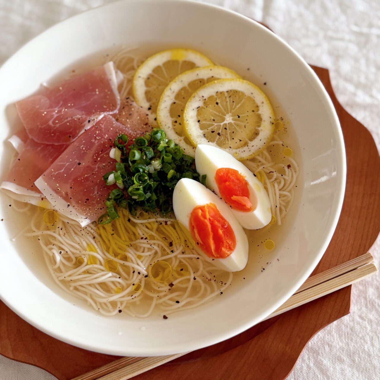 レモンそうめん　さっぱりそうめんアレンジ　簡単そうめん