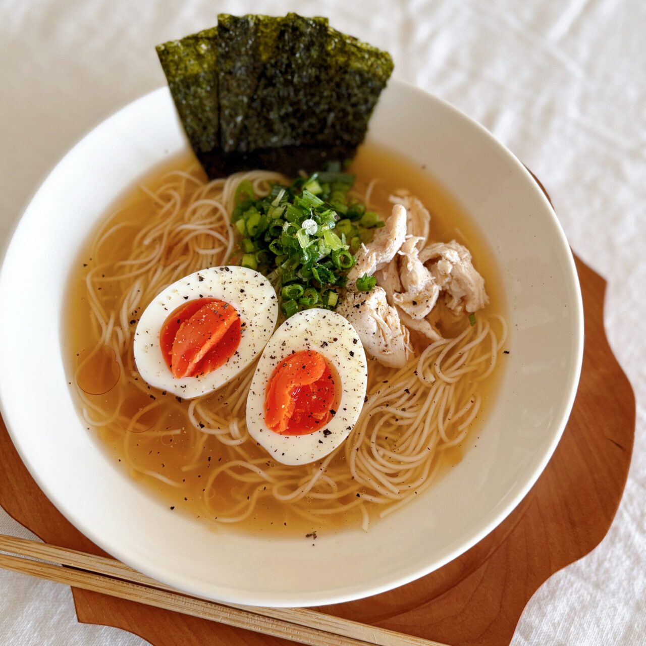 そうめんアレンジ　醤油ラーメン風　ランチに簡単そうめん