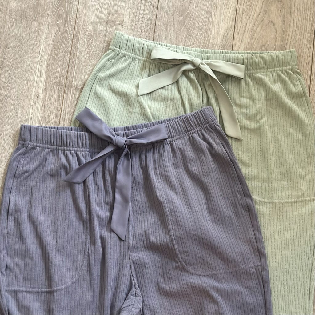 コットンブレンドリGUのブラウンジセット(半袖&ロングパンツ)