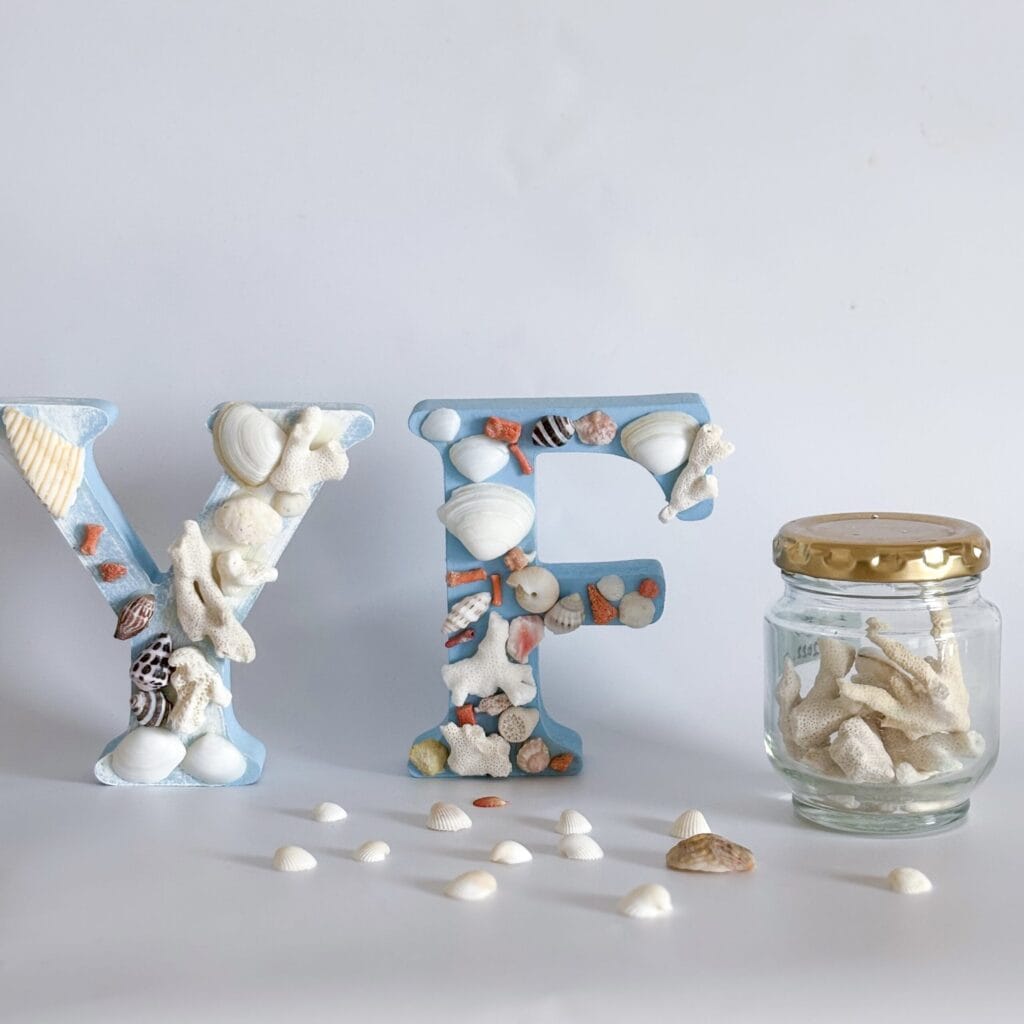 100均アイテムで作った貝殻オブジェ2種類