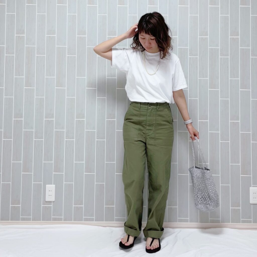 7月コーデ　30代ママ　カジュアルコーデ