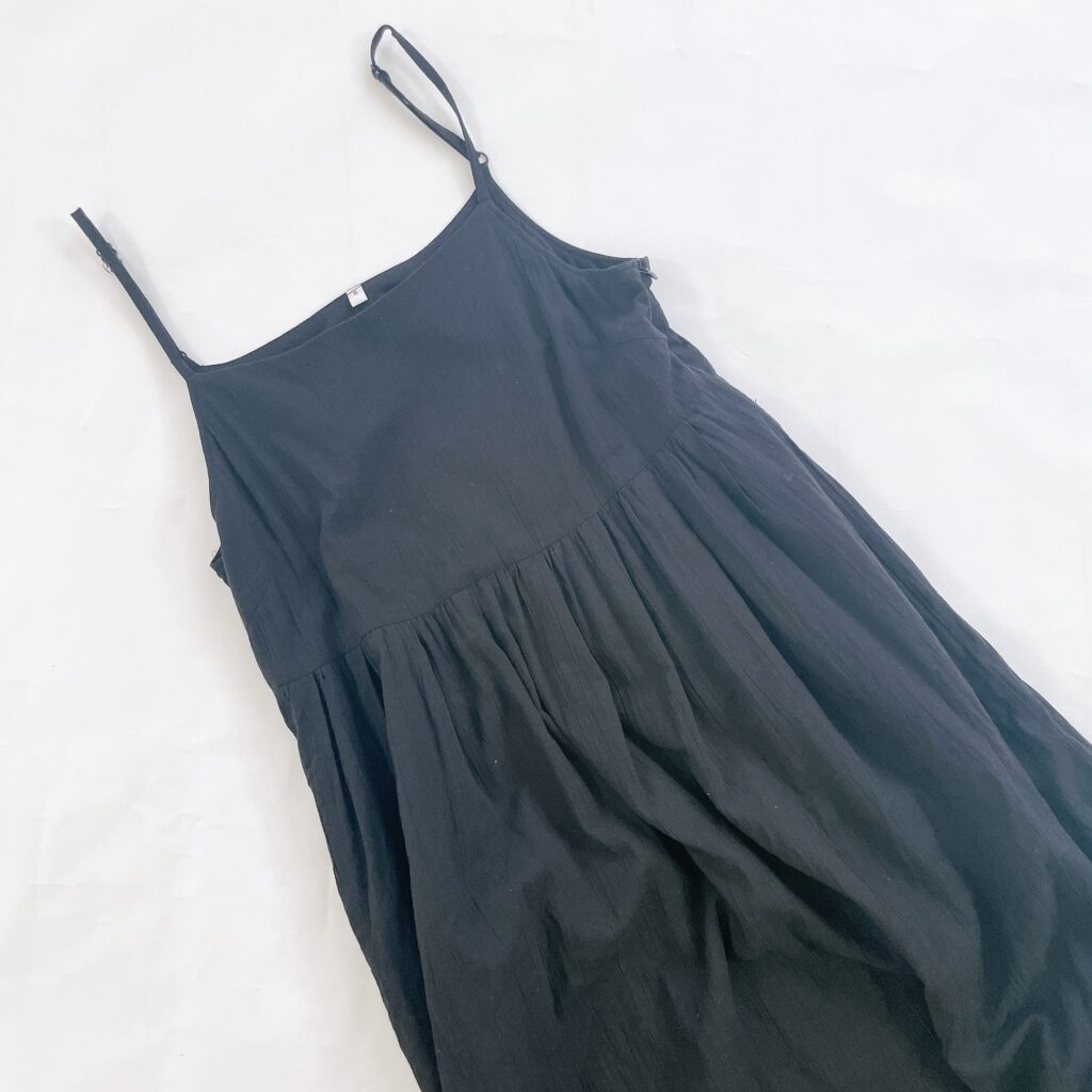 無印良品 婦人 強撚ボイル キャミソールワンピース 着回しコーデ