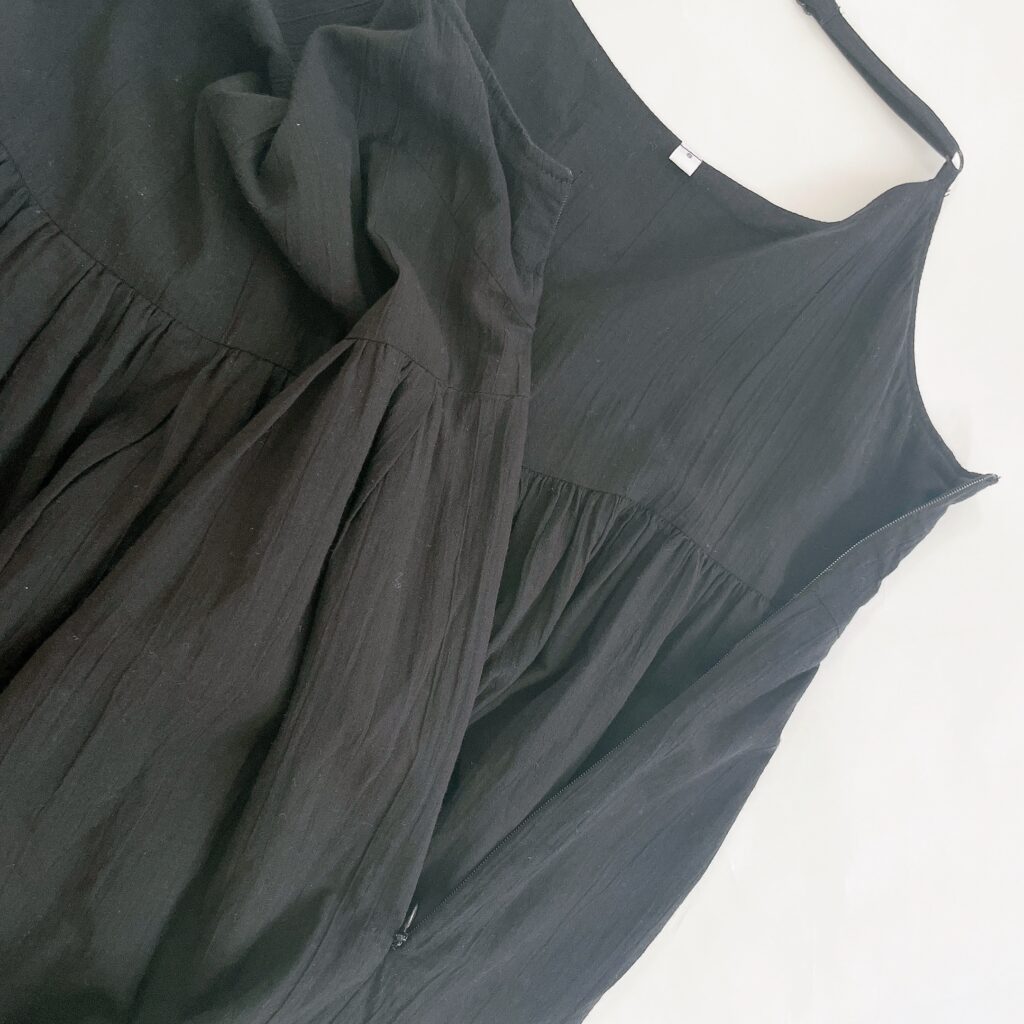 無印良品 婦人 強撚ボイル キャミソールワンピース 着回しコーデ