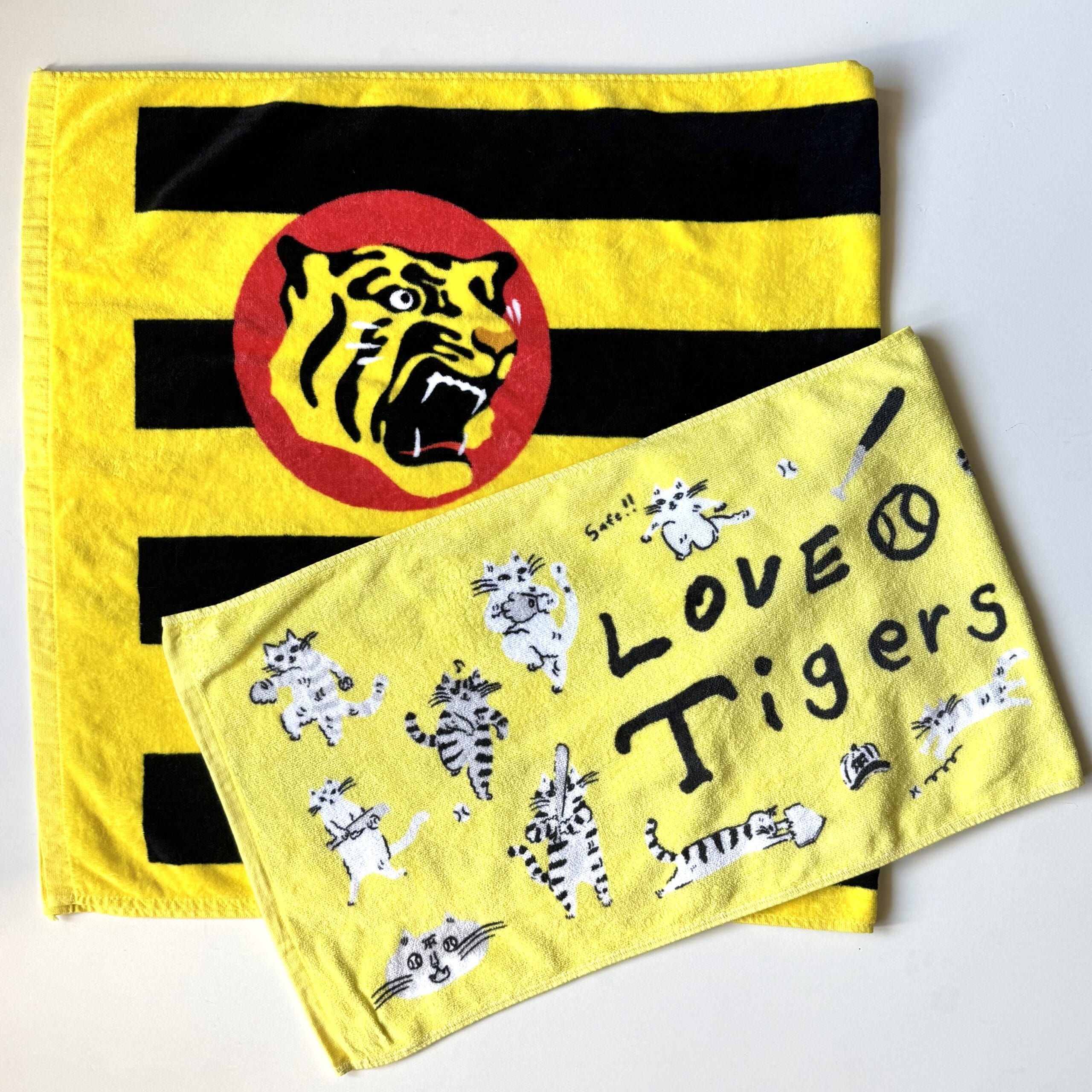 CHECK&STRIPE×TORANEKOBONBON×阪神百貨店　コラボアイテム　フェイスタオル、阪神タイガースグッズ　タオル