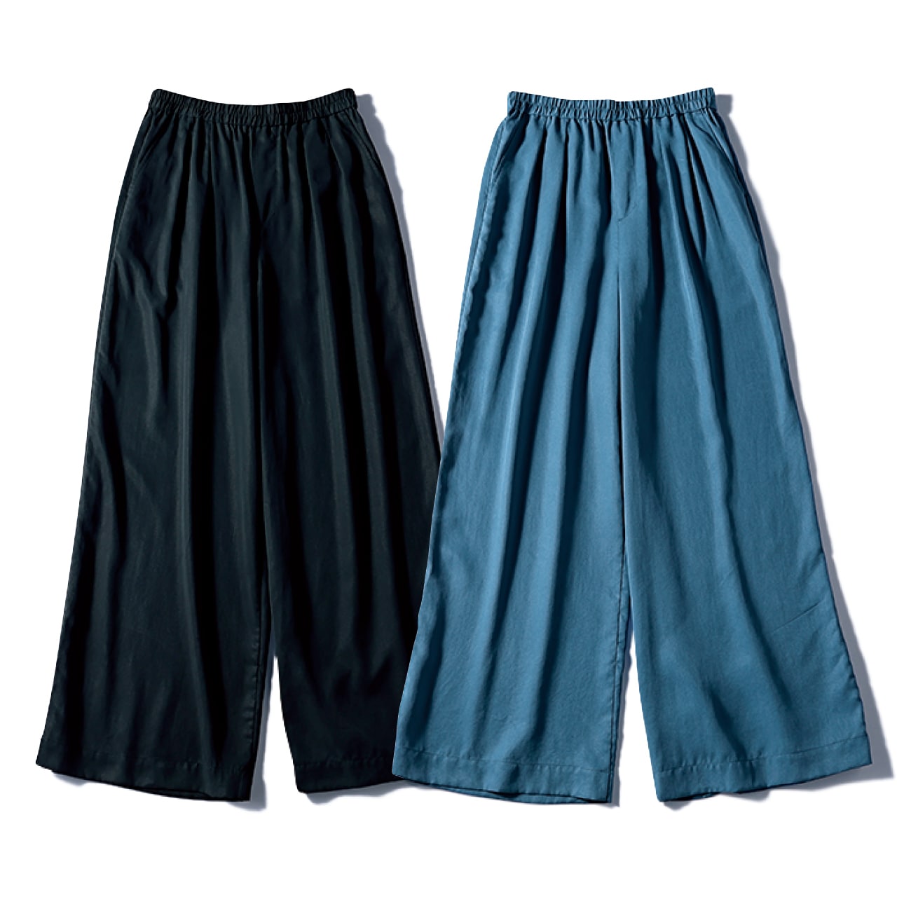 12closet（トゥエルブクローゼット）【洗える】【接触冷感】落ち感セミワイドパンツ