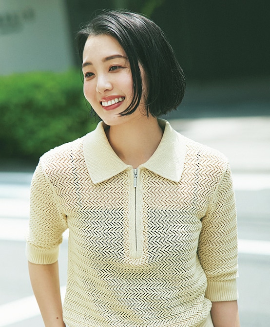 高橋夏果さんのCOMPTOIR DES COTONNIERS×UNIQLOのニット　¥6990のコーデ