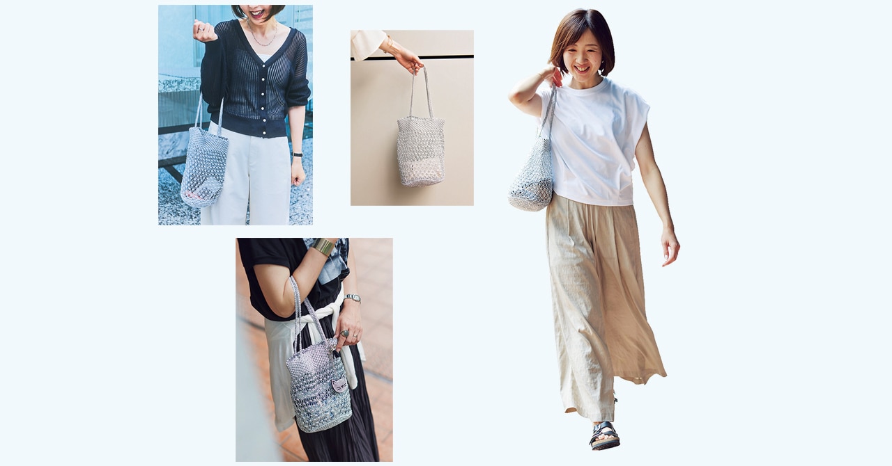 バグマティのカゴバッグ　LEE100人隊のリアルスナップ