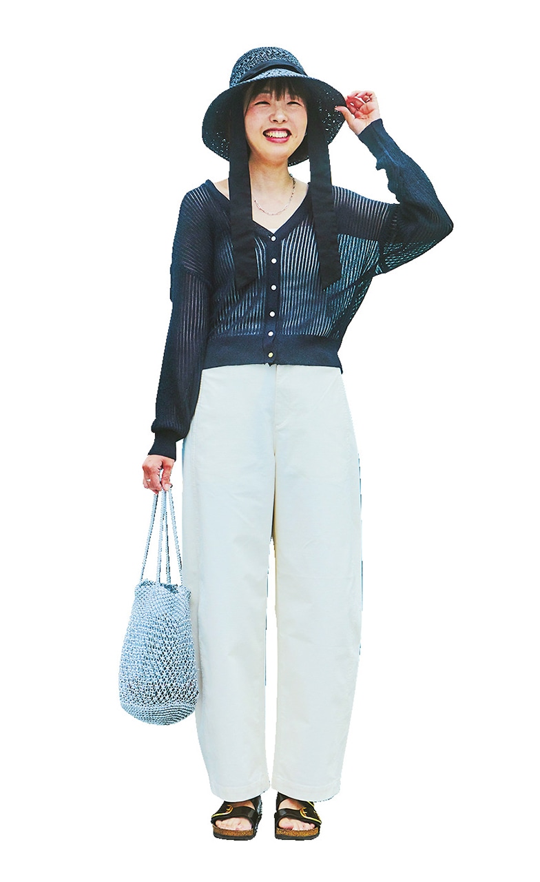 No.011 MARINAさんのひも付きハットコーデ