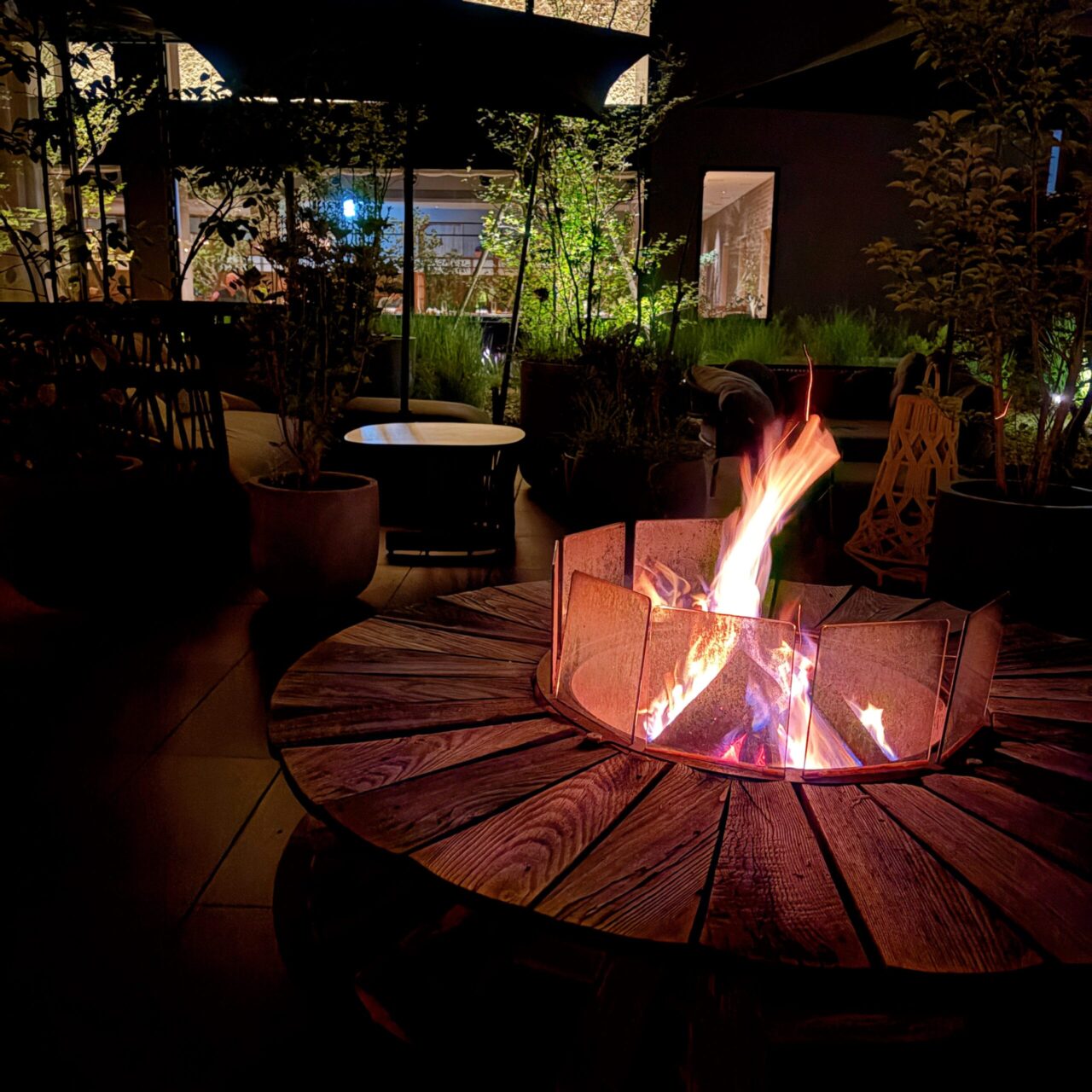 ふふ軽井沢陽光の風　屋外テラス　50代女友達ホテルステイ