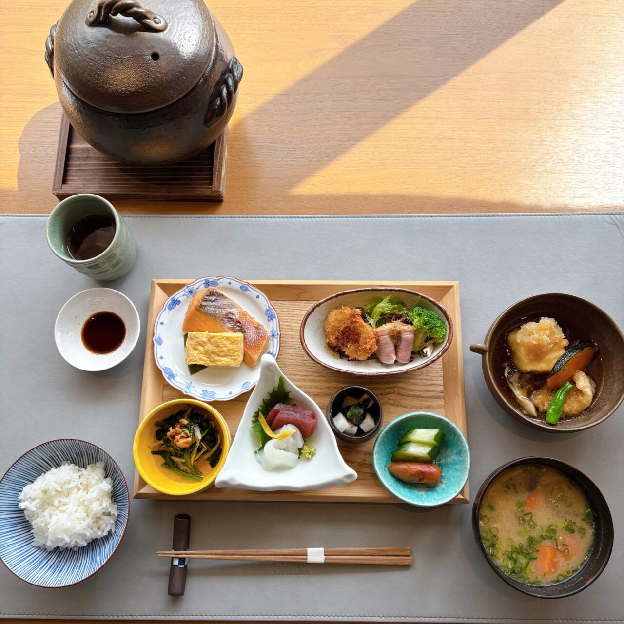 ふふ軽井沢　ホテルの朝食　炊き立てごはん