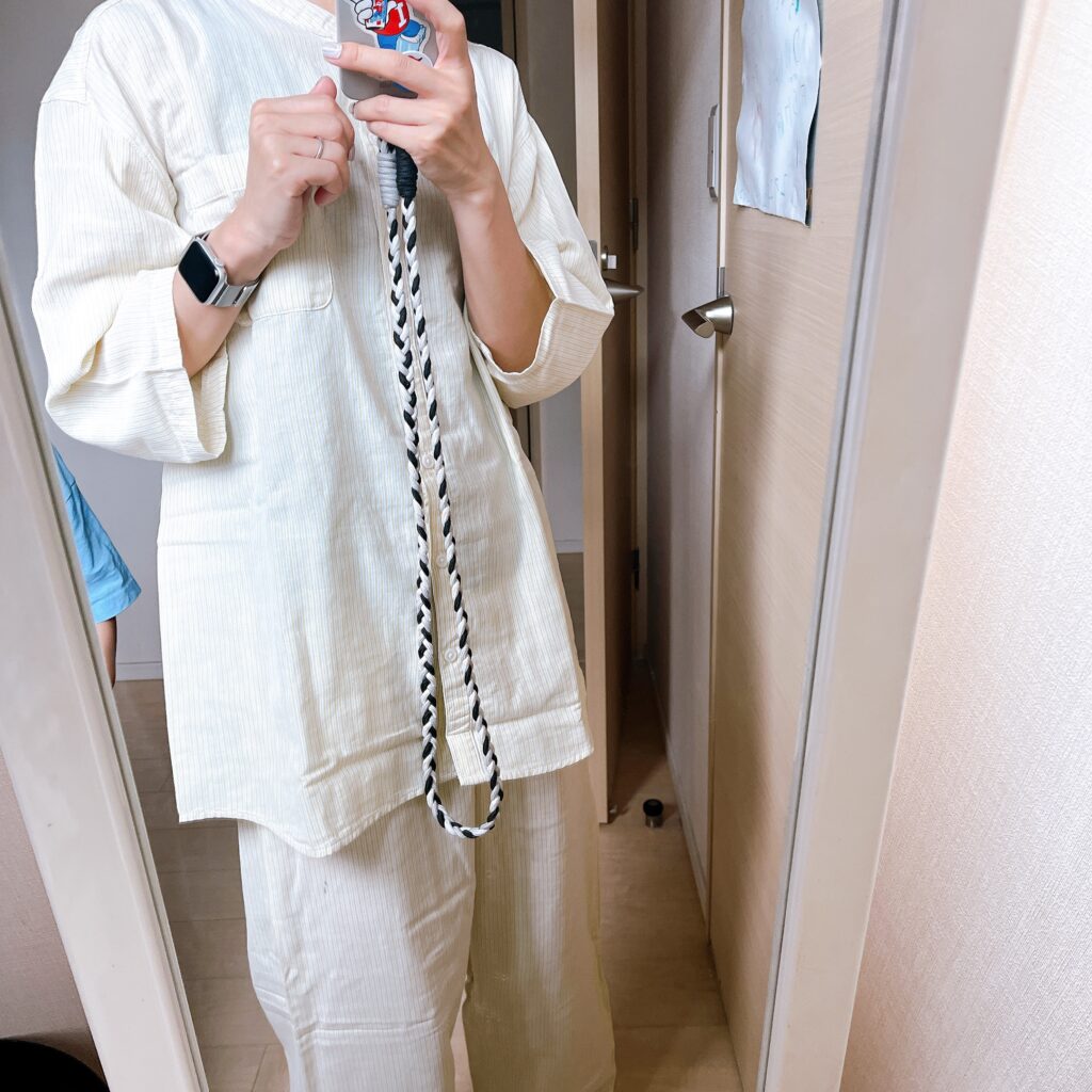 薄手ガーゼ 七分丈パジャマ