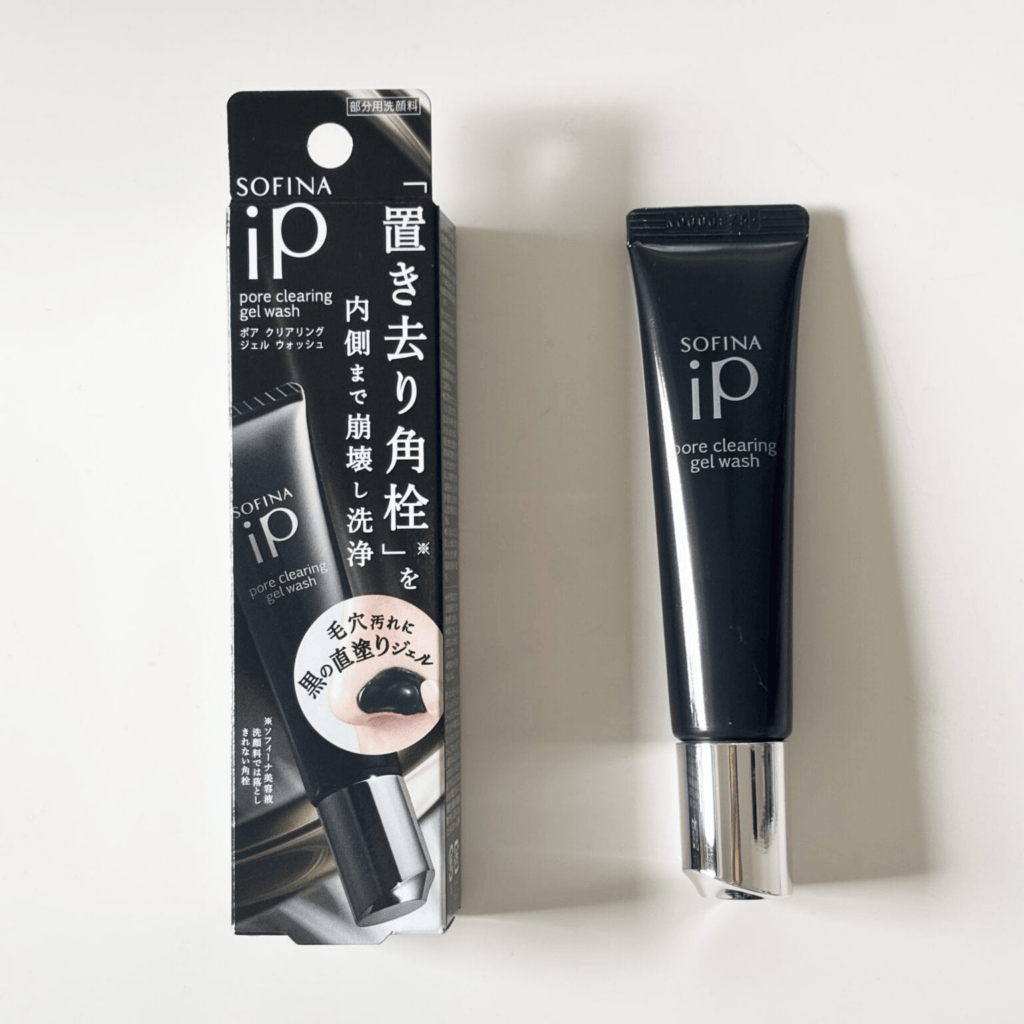 SOFINA iP「ポア クリアリング ジェル ウォッシュ」商品と箱