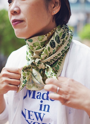 No.087 ととさんのスカーコーデ