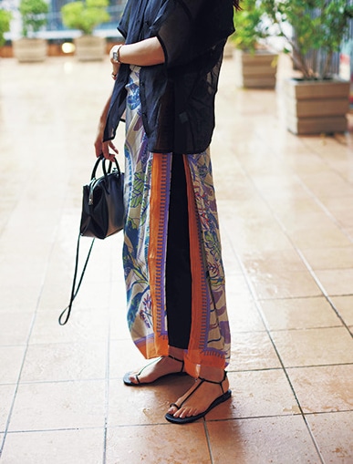 TB hashimoさんのスカーフコーデ